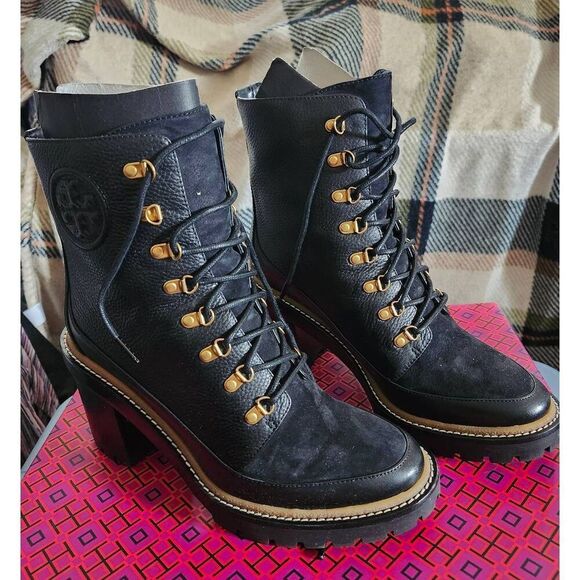 Tory Burch Miller NWT Sole Bootie. These stylish boots feature a blend of leathe - Picture 2 of 8